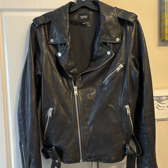 Lamarque Black Leather Jacket - Picture 3 of 8